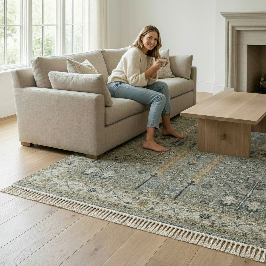 VERAVELA - Hand Knotted Oushak Carpet